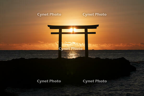 茨城県　大洗磯前神社の日の出 [SKE110001556]