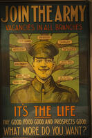 England, Hampshire, Winchester, MOD Worthy Down, The Royal Logistic Corps Military Museum, Historical Army Recruitment Poster [STV110084058]