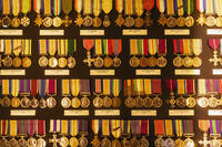 England, Hampshire, Winchester, MOD Worthy Down, The Royal Logistic Corps Military Museum, Exhibit of Medals [STV110084064]