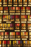 England, Hampshire, Winchester, MOD Worthy Down, The Royal Logistic Corps Military Museum, Exhibit of Medals [STV110084065]