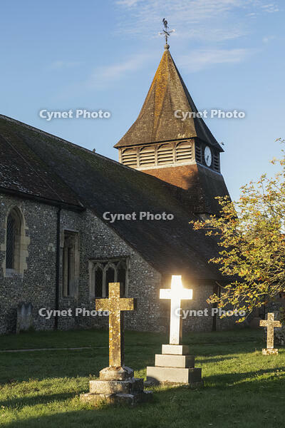 England, Hampshire, Test Valley, King's Somborne, The Parish Church of St.Peter and St.Paul, Exterior View [STV110083981]