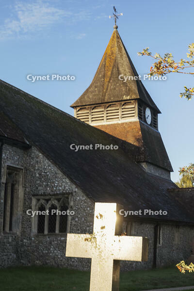 England, Hampshire, Test Valley, King's Somborne, The Parish Church of St.Peter and St.Paul, Exterior View [STV110083983]