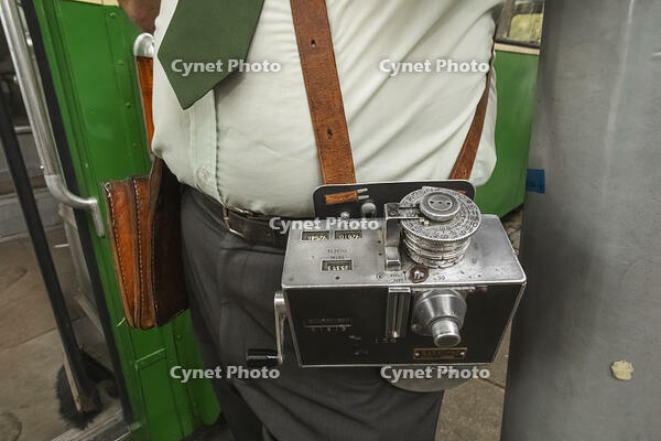 England, Hampshire, Winchester, Vintage Bus Festival, Vintage Bus Conductor's Ticket Machine [STV110084056]