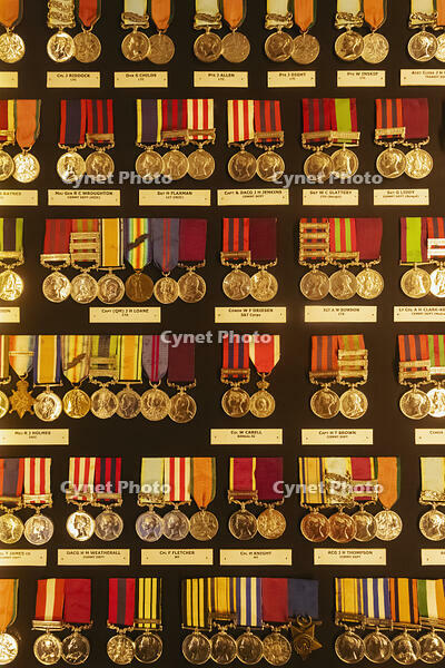England, Hampshire, Winchester, MOD Worthy Down, The Royal Logistic Corps Military Museum, Exhibit of Medals [STV110084065]