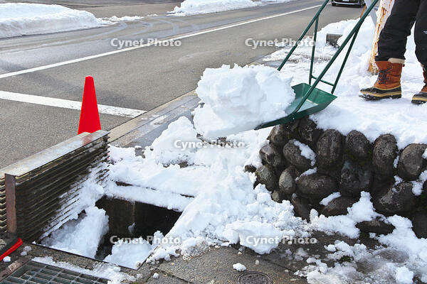 スノーダンプによる除雪作業 [KHI110014707]