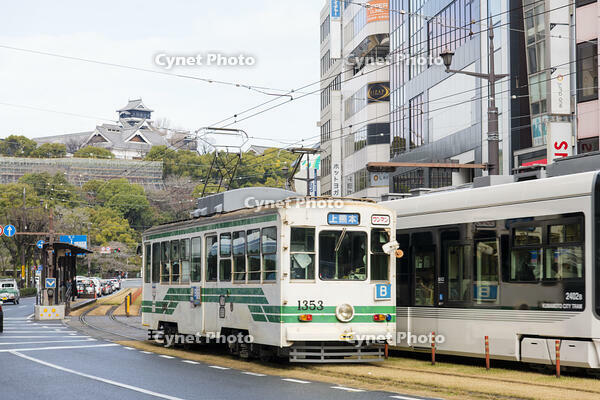 熊本城と市電 [KTO110004177]