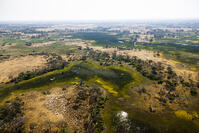 湿地帯　中州　世界遺産　空撮 [SKA110002689]