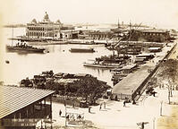 Suez Canal (Egypt). Port Said, view of the quay and the Suez C.. [PHT110262231]