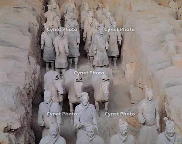 Terra-cotta Soldier and Horse Figures, China [PHT110262288]