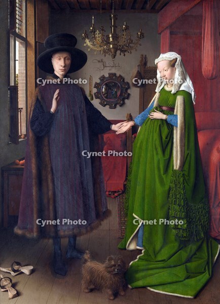Painting titled 'The Arnolfini Portrait' [PHT110217985]