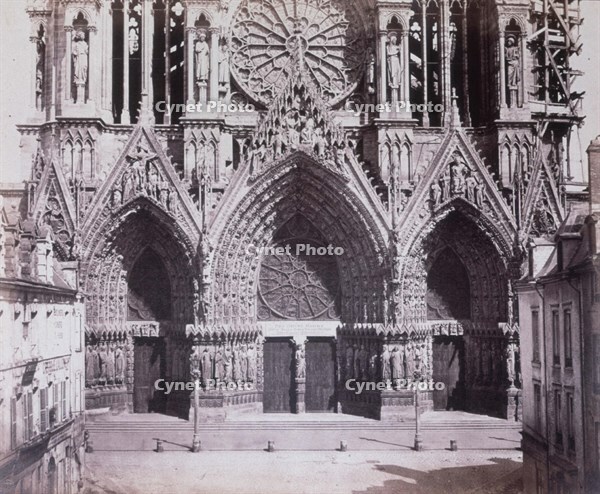 Bisson Fr?res, Reims Cathedral, Portal with three gates [PHT110262189]