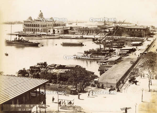 Suez Canal (Egypt). Port Said, view of the quay and the Suez C.. [PHT110262231]