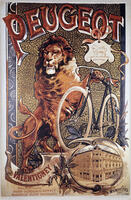Affiche publicitaire de la fin du 19?me si?cle pour les cycles Peugeot par Francisco Nicolas TAMAGNO (1851-1933). Credit Mus?e La Belle Echapp?e Coll.I.B/photo GROB/Kharbine Tapabor. Credit: Album / Mus?e La Belle Echapp?e Coll.I.B [ABM112346181]