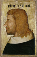 ESCUELA: FRANCESA. Jean II le Bon, King of France (1319-1364), son of Philip VI of Valois (King 1350). Oil on wood, Paris, around 1350. 59.8 x 44.6 cm RF 2490. Credit: Erich Lessing / Album [ABM112350186]