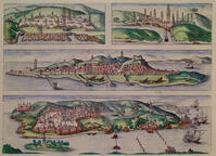 GEORG BRAUN 1541-1622 / FRANS HOGENBERG. CIVITATES ORBIS TERRARUM - CIUDADES DE GOA, ANFA Y DIU - GRABADO - SIGLO XVI. [ABM112409445]
