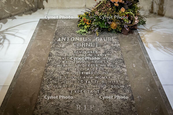Tomba d Antoni Gaudi, Basilica de la Sagrada Familia, Barcelona 14.10.2025 [ABM112368209]