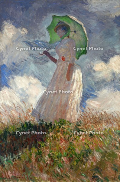 Claude Monet / 'The Woman with a Paranol', 1886, Oil on canvas, 131 ? 88 cm. Museum: MUSEE D'ORSAY, BUDAPEST, France. SUZANNE HOSCHEDE. [ABM110185603]