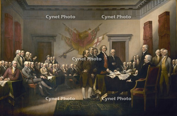 Declaration of Independence. Museum: United States Capitol rotunda. Author: JOHN TRUMBULL. [ABM110327428]