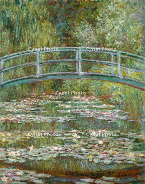 Bridge over a Pond of Water Lilies. Artist: Claude Monet (French, Paris 1840-1926 Giverny). Dimensions: 36 1/2 x 29 in. (92.7 x 73.7 cm). Date: 1899.
In 1893, Monet, a passionate horticulturist, purchased land with a pond near his property in Giverny, in [ABM110451278]