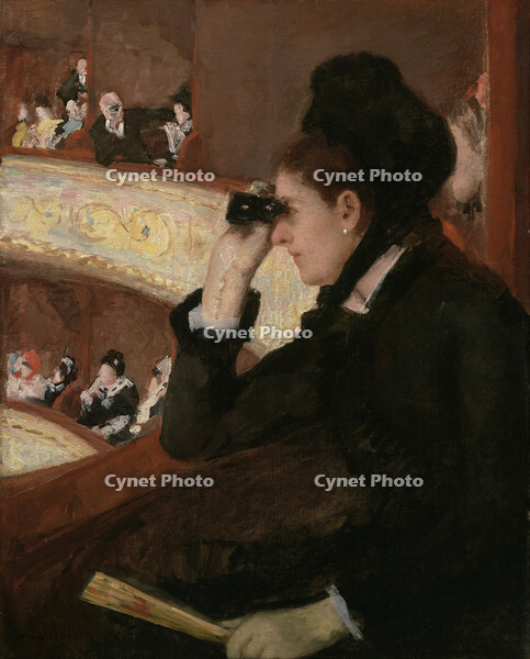 In the Loge. Date/Period: 1878. Painting. Oil on canvas. Height: 812.80 mm (32 in); Width: 660.40 mm (26 in). Author: Mary Cassatt. [ABM110573243]