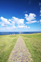 入道崎と北緯40度のモニュメント [TMA110070091]