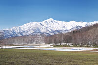 夕張山地と残雪の農地 [TMA110071751]