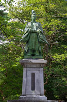 千秋公園（久保田城跡）　佐竹義堯公銅像 [OKE110019984]