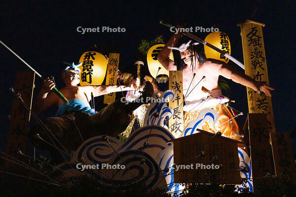 土崎神明社祭　曳山行事（本祭）　戻り曳山 [OKE110019965]