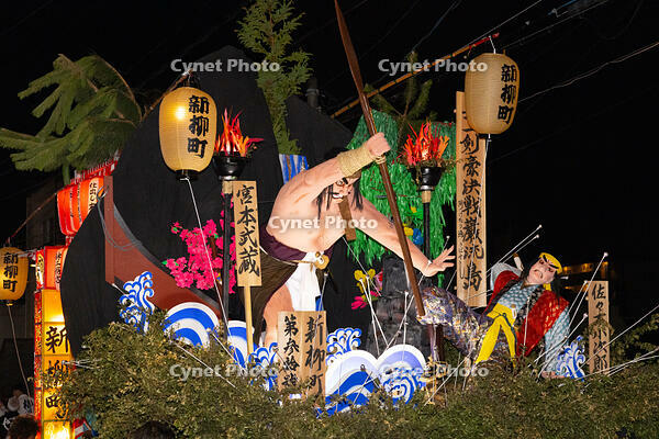 土崎神明社祭　曳山行事（本祭）　戻り曳山 [OKE110019969]