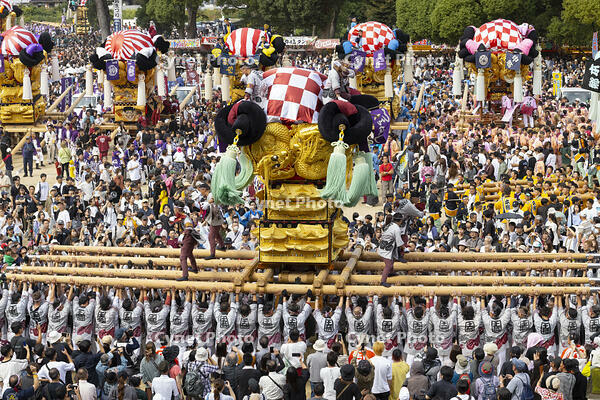 新居浜太鼓祭り　上部地区山根グラウンド統一寄せ [OKE110021748]