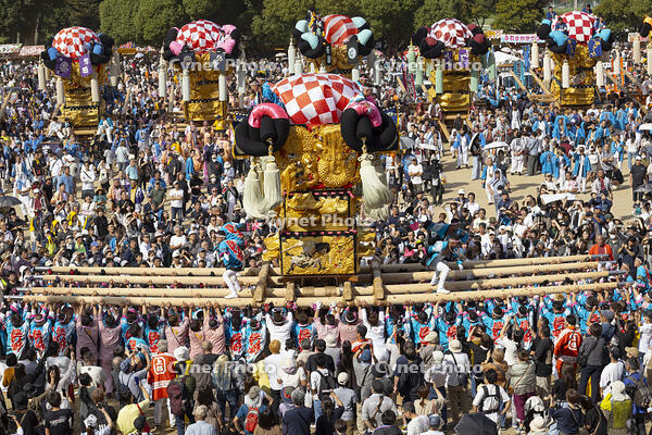 新居浜太鼓祭り　上部地区山根グラウンド統一寄せ [OKE110021758]