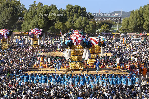 新居浜太鼓祭り　上部地区山根グラウンド統一寄せ [OKE110021775]