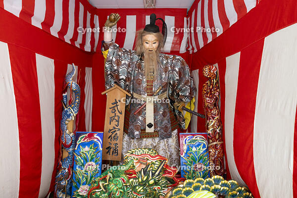 久喜提燈祭り「天王様」　神酒所（本二）　武内宿禰 [OKE110022796]