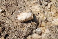 Salpeter, rock, raw materials, saltpeter works, abandoned salpeter town, ghost town, desert, [TPG110085036]