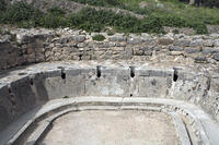 The latrine at the Baths of the Cyclopes, Dougga (Thugga), Tunisia. [TPG110085045]