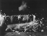 Photograph of the book burning in Germany. Dated 1933. [TPG110085065]
