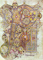 Monogram page from the Book of Kells "Christi Auteum Generatio", c800. Artist: Unknown [TPG110085095]