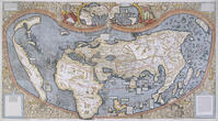 Map of the World, 1507. The map is accompanied by text explaining the use of the term 'Amer [TPG110085126]
