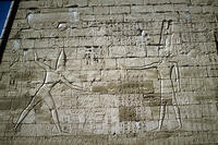 Relief of Rameses III smiting enemies, Mortuary Temple of Rameses III, Medinat Habu, c1200BC. Artist: Unknown [TPG110085138]