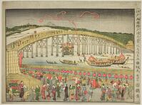 Enjoying the Evening Cool at Ryôgoku Bridge in Edo  [TPG110085152]