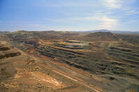 Mt Newman iron mine on Mt Whaleback open cut mine. Pilbara region, Western australia. [TPG110085289]