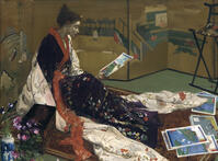 Caprice in Purple and Gold: The Golden Screen, 1864. Artist: Whistler, James Abbott McNeill (1834-1903) [TPG110085293]