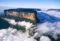 VENEZUELA - Mount Roraima, viewed from the north. Giant flat-topped mountain in the Canaima National Park. Venezuela. Part of the Pakaraima mountain range. [TPG110085301]