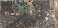 Album of Fifteen Triptychs of Famous Battlescenes, Edo period  [TPG110085319]