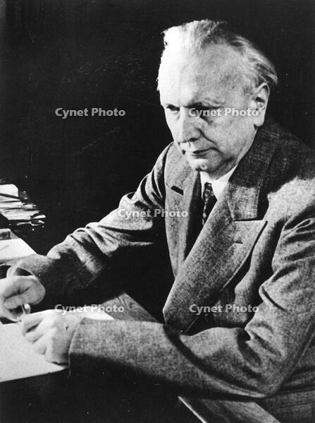 The German philosopher Karl Jaspers sitting at his desk. 1946 [TPG110085114]