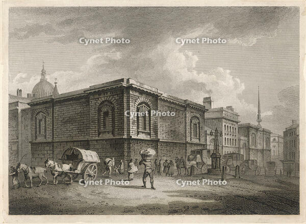 Exterior view of Newgate prison and surrounding area. [TPG110085148]