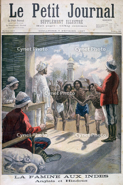 Famine in India, 1897. Artist: F Meaulle [TPG110085314]