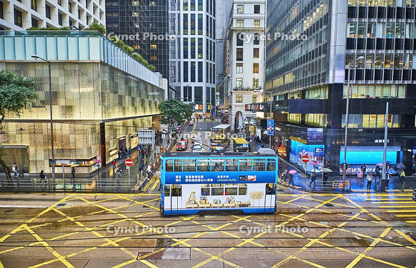 Tramway at Central District, Hong Kong, China [TPG110085321]