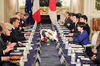 日仏首脳会談　高市早苗首相とマクロン大統領 [ASA110023641]