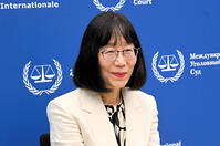 国際刑事裁判所（ICC）の赤根智子所長 [ASA110024051]